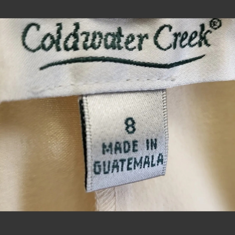 Coldwater Creek Holly Side Zip Pants in Cream Size 8 - Picture 3 of 4
